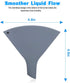 Collapsible Silicone Funnel for Filling Bottles, Fan-Shaped, Foldable, Food Grade, Gray