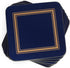 Pimpernel Classic Midnight Blue Coasters, Set of 6, Heat & Stain Resistant, Durable Cork Backing, 4 Inch