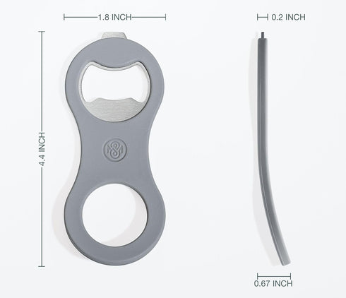 2 in 1 Magnetic Beer Bottle Opener for Refrigerator and RV, Soft Touch Silicone Surface Protects Fridge, Ideal Gift