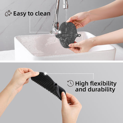 4PCS Silicone Oven Mitts - Heat Resistant Mini Pot Holders for Kitchen, Thickened Hot Pads for Cooking & Baking (2
