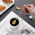 Falytemow 8pcs Gold Heart Shape 304 Stainless Steel Spoons for Coffee, Tea, Dessert, Mixing