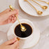 Gold Tulip/Rose Handle Mini Coffee Spoons Set, 12-Pcs Stainless Steel for Espresso, Tea, Dessert - Ideal for Small