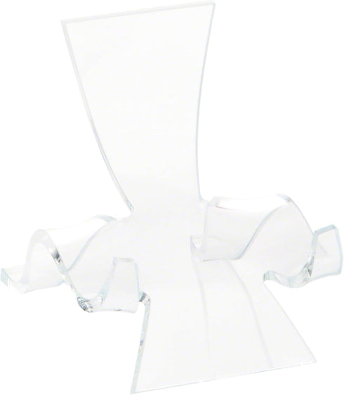 Plymor Clear Acrylic Wave Display Easel - 2.625" H x 2.25" W x 2.75" D for Pictures and Artwork