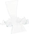 Plymor Clear Acrylic Wave Display Easel - 2.625" H x 2.25" W x 2.75" D for Pictures and Artwork