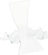 Plymor Clear Acrylic Wave Display Easel - 2.625" H x 2.25" W x 2.75" D for Pictures and Artwork