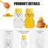 HAOZIJIE 12 Sets 2oz Honey Bottles, Bear Shape Clear Empty Honey Jar with Screw Lid,Plastic Mini Honey Jars Party