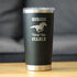 Horses Keep Me Stable Insulated Coffee Tumbler Cup, Stainless Steel Mug with Sliding Lid, Horse Themed Gifts (Black)