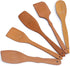 Nonstick Wooden Spoons for Cooking, 5 European Premium Spoons Set, 100% Healthy and Natural Wooden Utensils