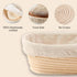 Sourdough Bread Proofing Baskets Set of 2, Round & Oval Banneton Bowl with Liners for Baking