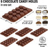 Chocolate Molds Silicone - Set of 6, Non-Stick & Food Grade Candy Molds for Chocolate, Jelly Candies, Truffles