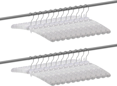 12 15 Inch 360 Jetec Pieces Satin Padded Hangers for Women Clothing Satin Hangers Swiveling Hook Sponge Shoulder Padded