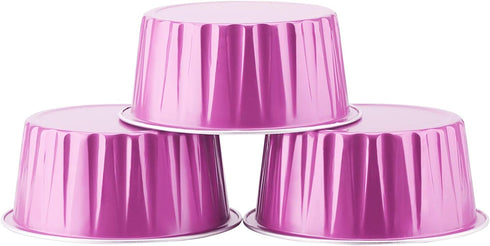 EUSOAR Cupcake Liners, 50pcs 5oz 125ml Disposable Ramekins, Aluminum Foil Muffin Liners Cups, Disposable Aluminum Foil Cupcake Baking Cups Holders Cases Boxes Containers Pans by EUSOAR