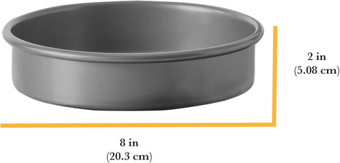 Chicago Metallic 59628 8-Inch Non-Stick Round Cake Pan - Commercial II for Traditional Cakes and More