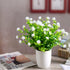 Artificial Plants Flowers Grass Shrubs, 8 Pack No Fade Faux Plastic for Indoor Outdoor Decoration