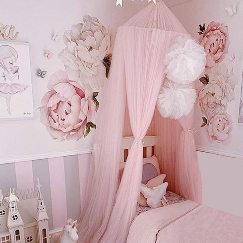 ESUPPORT Dome Princess Bed Canopy Round Lace Mosquito Net Play Tent Hanging House Decoration Netting Curtains