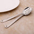 IMEEA Flat Bottom Serving Spoon, 10-Inch Slotted Spoon, Set of 2 in 18/8 Stainless Steel