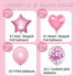 28Pcs Happy Birthday Party Decorations, Confetti Balloons 18" Star Heart Foil Balloons for Women Wedding Decor