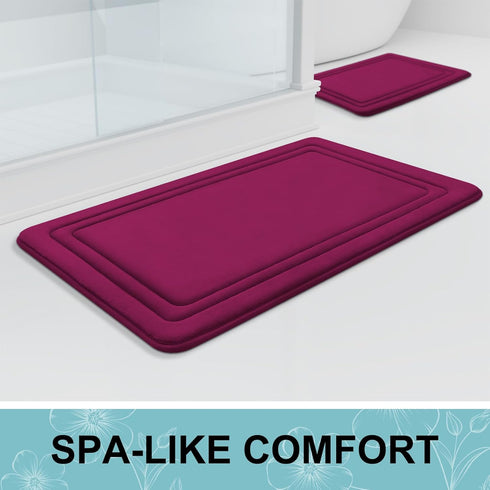 Grandaily Memory Foam Bath Mat Rug 30x20, Ultra Soft, Non-Slip and Absorbent Bathroom Rug for Floor, Tub, Shower