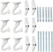 6 Sets White Ceiling Hooks for Hanging Plants, Heavy Duty Swag Toggle Hooks with Hardware