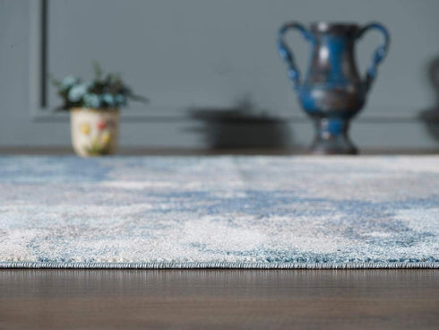 LUXE WEAVERS Abstract Distressed Area Rug, Blue, 2x3