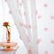 MYSKY HOME Pom Pom Sheer Curtains for Girls Bedroom Pink Curtains for