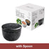 jalz jalz Marble Salt Box Spice keeper Black Big Salt Cellar Natural Material Salt Container Spice Cellar Large