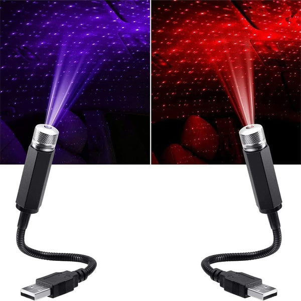 Mini Led Projection Lamp, USB Car Roof Star Projector Night Light for Bedroom, Car, Party, Ceiling Atmosphere Light