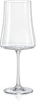 BENETI Exquisite Wine Glasses Set of 2, Handmade in Europe, 15oz Premium Crystal Red & White Long Stem Glasses