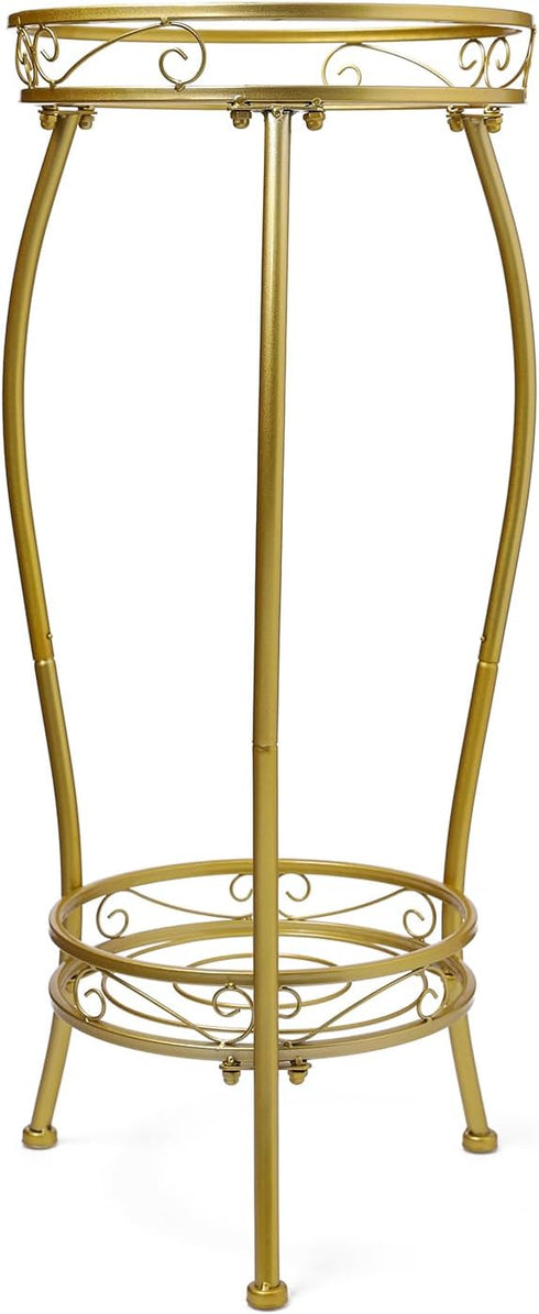 LOYAL TIGER Plant Stand Indoor Outdoor 2 Tier 27'' Tall Metal Potted