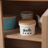Ceramic Garlic Keeper with Wooden Lid, Farmhouse Kitchen Decor, Countertop Garlic Saver Container