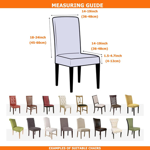 Set 4, Velvet Chair Covers for Dining Chair of Stretchy Soft Parson Chair Covers Removable Washable Kitchen Dining Room