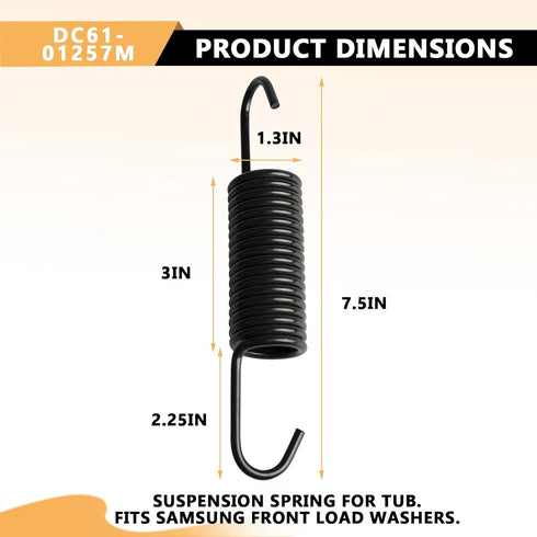 DC61-01257M Washer Suspension Spring Replacement for Samsung Washer, Fits Models WF3, WF4