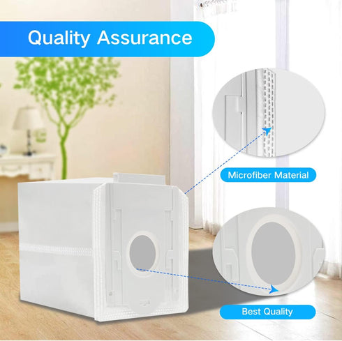 Dust Bags for Samsung ADB90/XAA, Replacement Disposal Bag for Cleaning Station Vacuum Cleaner with Dustbin, 8 Pack