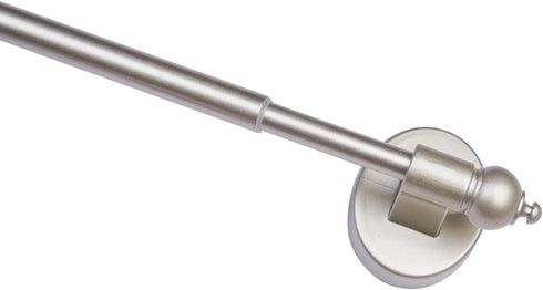 Magnetic Curtain Rods, Adjustable Multi-Use Appliance for Metal Doors and Windows, 9-16 Inch, Nickel, 4 Pack