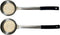 6 Ounce Slotted Stainless Steel Portion Control Ladle Spoon, Commercial Grade Serving Scoops, Pack of 2