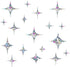 Cross Star Window Stickers for Bird Strikes, Anti Collision Rainbow Decals, 36 Pieces Glass Awareness for Windows