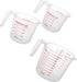 Plastic Measuring Cup Set, 3Pcs BPA Free Clear Heat-resistant with Angled Grip and Spout for Kitchen Use