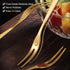 Comicfs 20-Piece Stainless Steel Forks: 5.3 Inches Seafood Crab Forks, Escargot Forks for Party Travel (Gold)