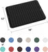 ZLR Silicone Dish Drying Mat, 12" x 16" Large, Eco-Friendly, Heat Resistant Trivet, Easy Clean Multi-Usage, Black