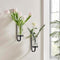 2 Piece Iron Glass Vase, Bottle Flower Vase, Hanging Metal Plant Stand,