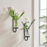 2 Piece Iron Glass Vase, Bottle Flower Vase, Hanging Metal Plant Stand,