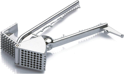 Tredoni Aluminium Big Garlic Press Masher with Head-Cleaner, Olive Pitter, Nutcracker & Meat Tenderizer