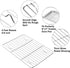 P&P CHEF Baking Rack Pack of 2, Stainless Steel Cooling Rack for Cooking, Baking, Roasting, and Grilling