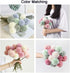 10Pcs Artificial Fake Flower Plants Silk Chrysanthemum Ball Hydrangea Arrangements for Wedding Bouquets Decor Home