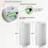 Set, 3.25" 6" NURADA Large Outdoor Solar Powered Candles - Flameless Pillar Waterproof Rechargeable Candle White Resin