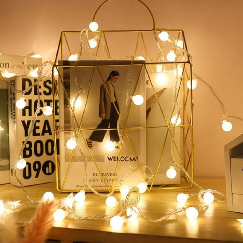 WFGGEH 20ft 40 Globe USB String Lights, LED Globe USB Powered Fairy Lights Warm White for Party Birthday Christmas Home
