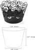 KPOSIYA Cupcake Wrappers, 100 Pack Filigree Artistic Bake Cake Paper Cup, Black, for Wedding Party Birthday