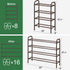 kiplant Closet, 4-Tier_Long) Metal Shoe Rack, Expandable Metal Shoe Rack for Entryway & Hallway (Brown