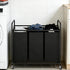 3-Bag 35.6 Gal(135 LINZINAR Laundry Basket, Black Laundry Hamper, L) Laundry Sorter Cart Laundry Room Organization