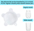 Webake Silicone Stretch Lids 10 Pack for Regular and Wide Mouth Mason Jar, Reusable Food Storage Covers